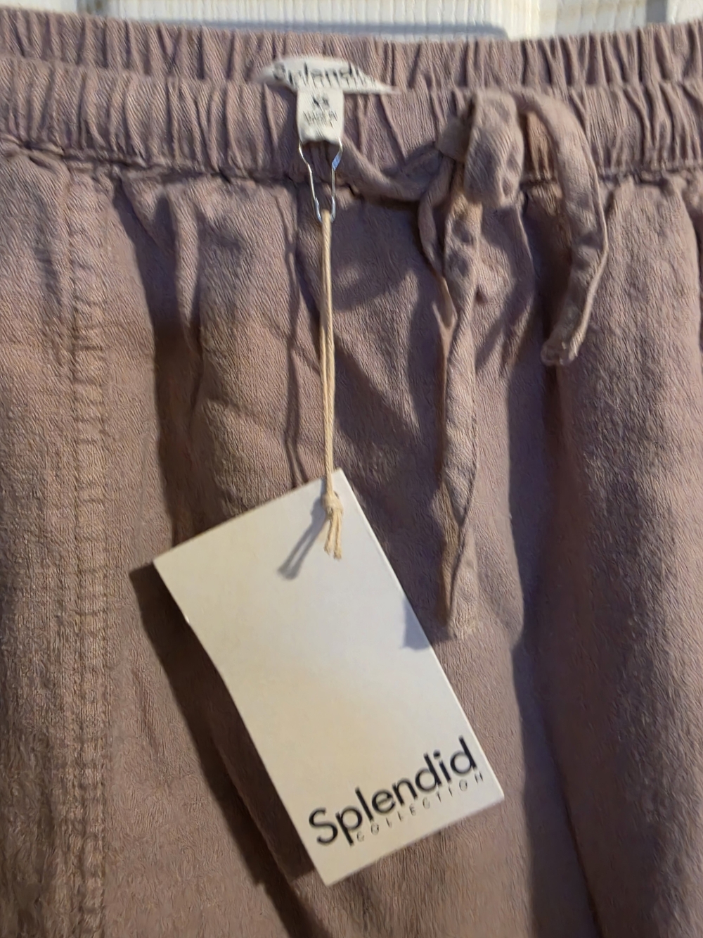 Splendid Women's Rattan Drawstring Linen-Blend Skirt - Picture 3 of 5